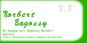 norbert bagossy business card